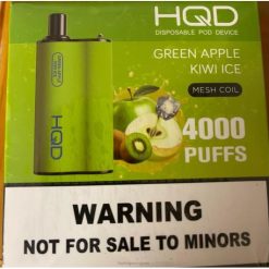 HQD BOX 4000 bocanadas | HQD Vape Precio 868F82 hielo de kiwi y manzana verde