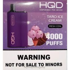 HQD BOX 4000 bocanadas | HQD Vape Uruguay 868F71 helado de taro