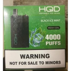 HQD BOX 4000 bocanadas | Puff HQD Sabores 868F108 menta helada negra
