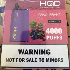 HQD BOX 4000 bocanadas | Puff HQD Sabores 868F98 grosella