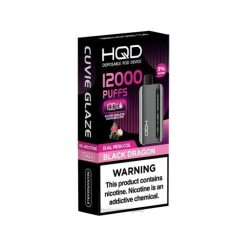 HQD CUVIE GLAZE vaporizador desechable 12000 | HQD Vape Precio 868F132 dragón Negro